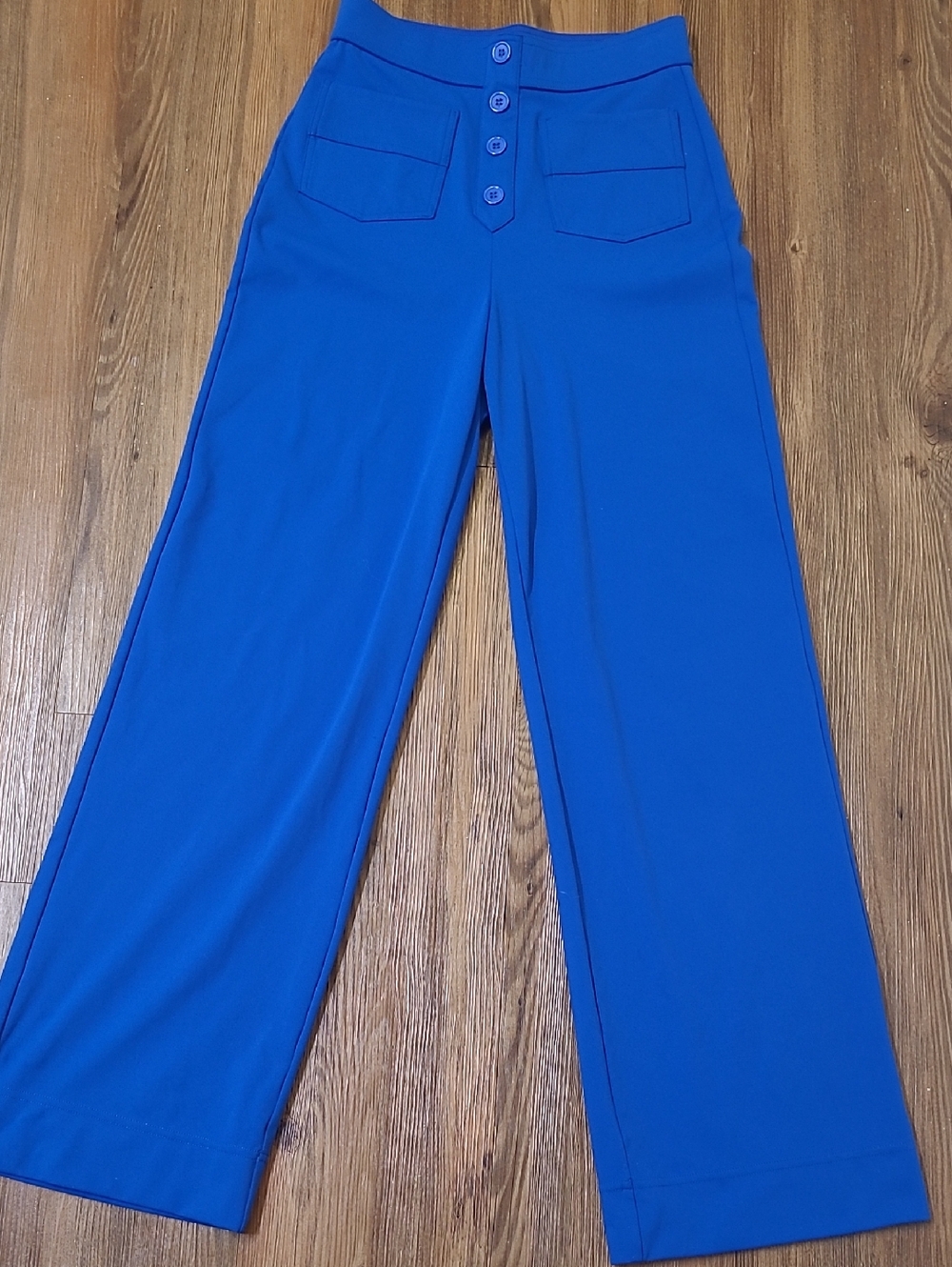 HALARA Royal Blue Wide-Leg High-Rise Pants for women,s used good.
